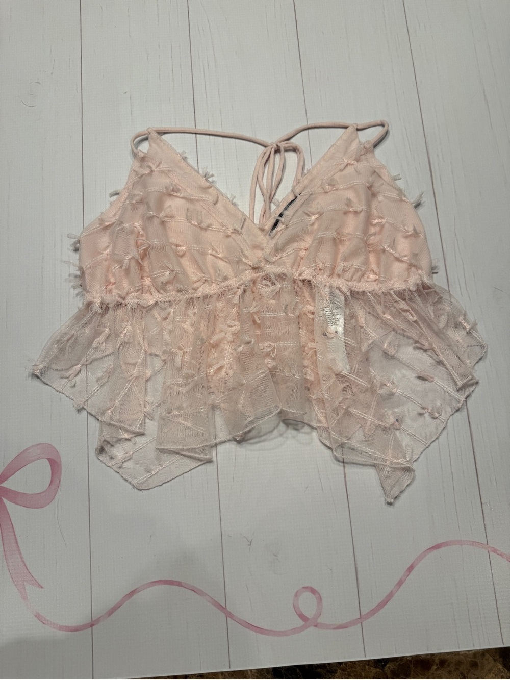 Urban outfitters Kimchi Blue Tabatha Lace 3D Bow Coquette Babydoll Cami size L